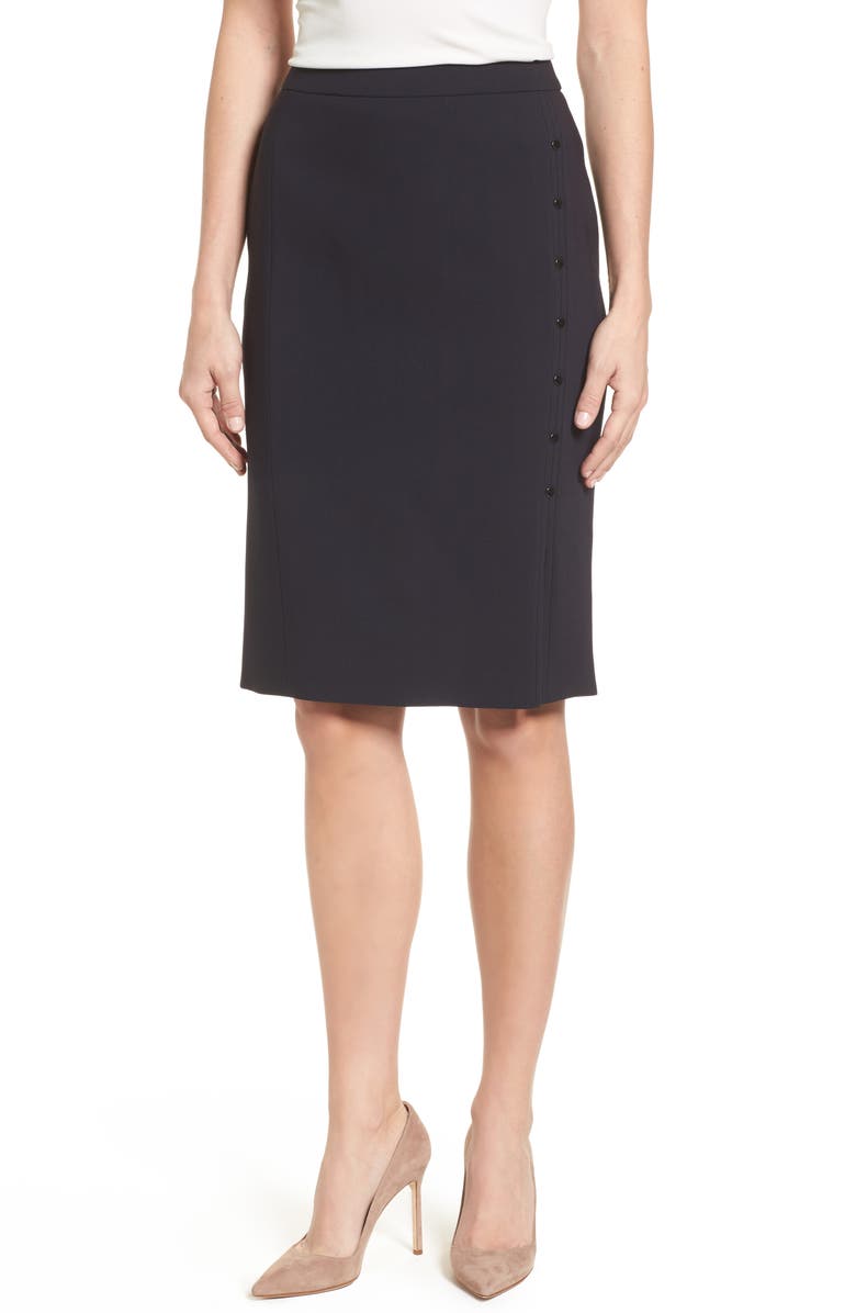 BOSS Vikilena Wool Pencil Skirt, Main, color, 