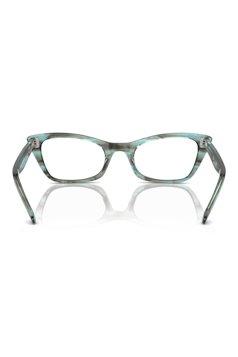 51mm Cat Eye Optical Glasses, Alternate, color, STRIPED GREEN