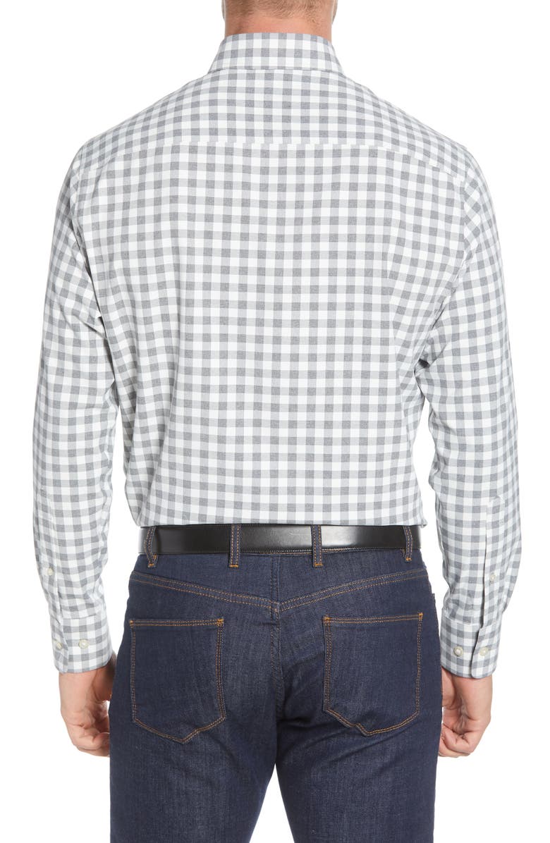 Peter Millar Jordan Natural Touch Regular Fit Gingham Button-Down Performance Shirt, Alternate, color, 