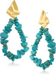 JARDIN Slice Faux Turquoise Drop Earrings