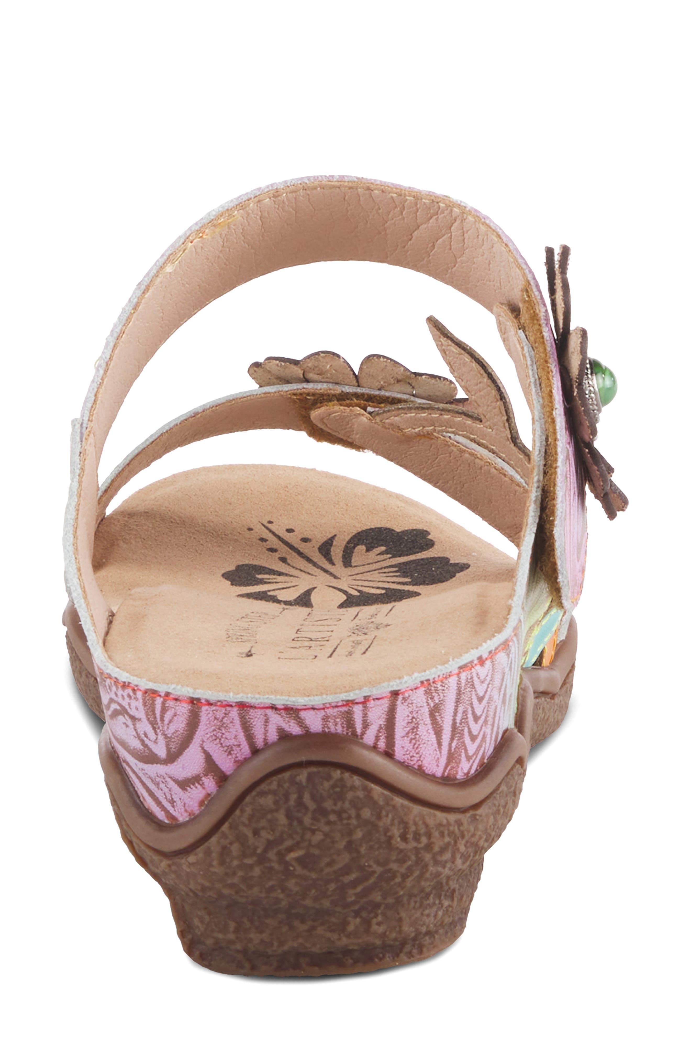 L'Artiste by Spring Step Aymee Wedge Sandal, Alternate, color, Sky Blue Multi