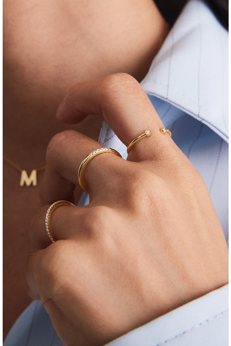 Diamonds Open Ring, Alternate, color, 10k Yellow Gold