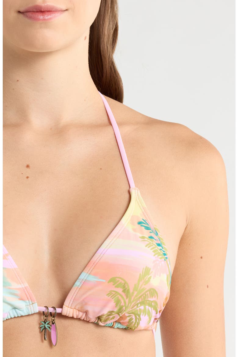 Topanga Canyon Triangle Bikini Top, Alternate, color, PEACH