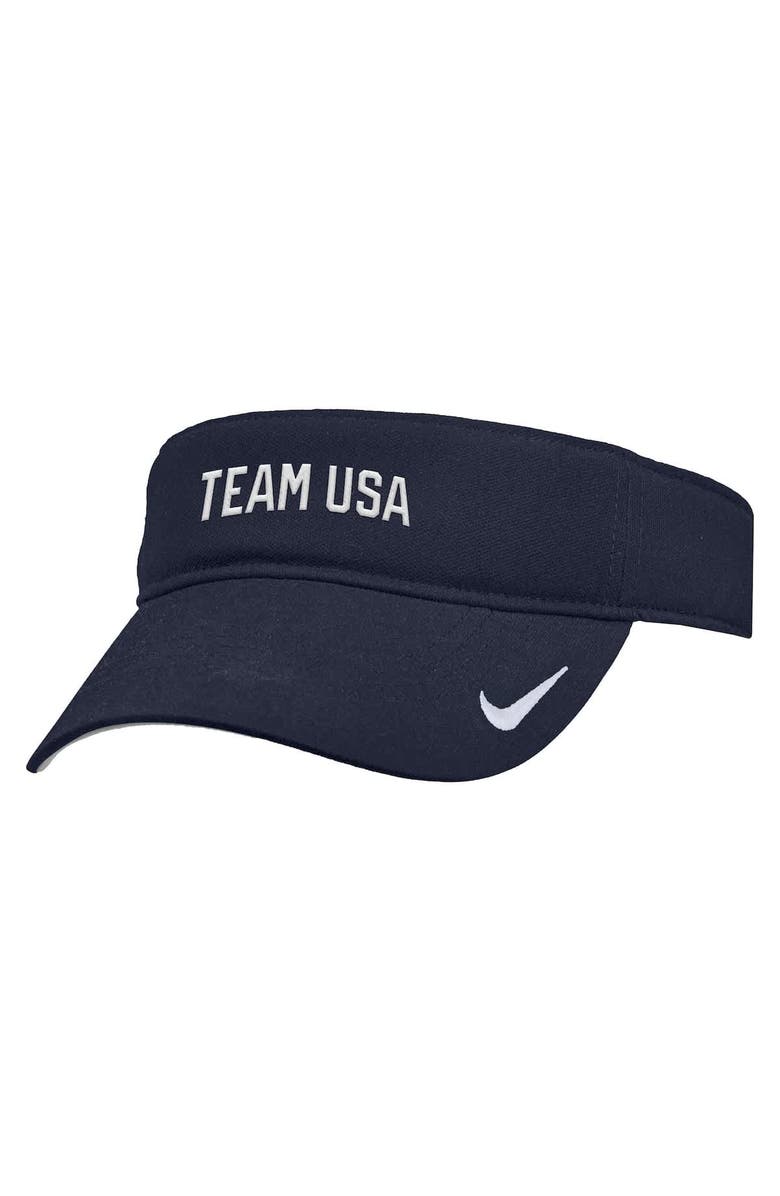 Nike Men's Nike Navy Team USA Ace Performance Adjustable Visor, Main, color, Navy