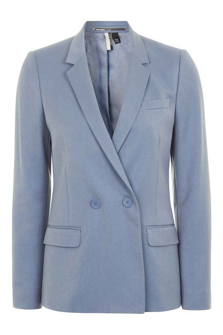 Double Breasted Suit Jacket, Alternate, color, LIGHT BLUE