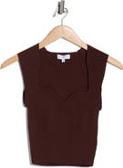 NSR Sweetheart Sleeveless Sweater Top