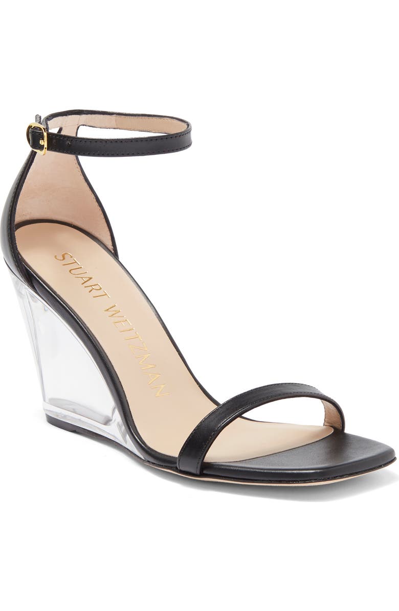 Stuart Weitzman Lucite Wedge Sandal, Main, color,