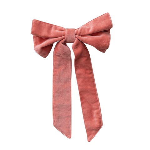 Cotton Velvet Bow with Iron Clip