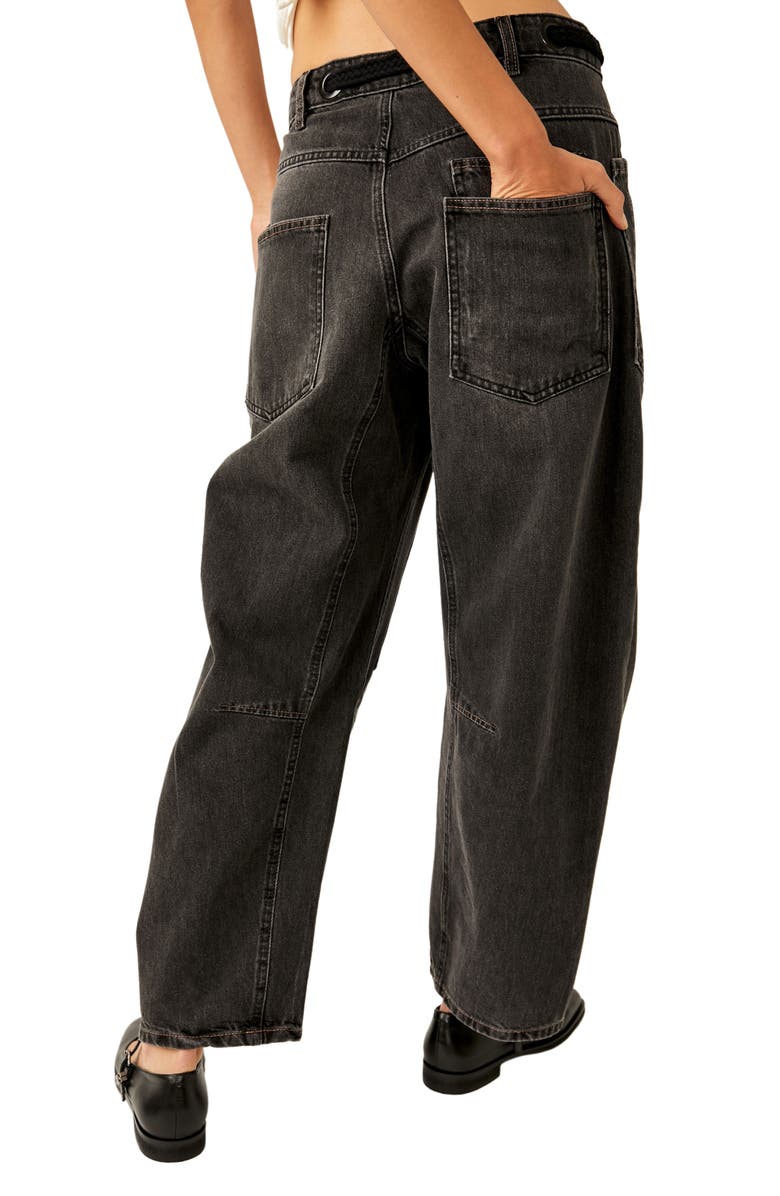 Free People Moxie Low Rise Straight Leg Jeans, Alternate, color, Nighthawk