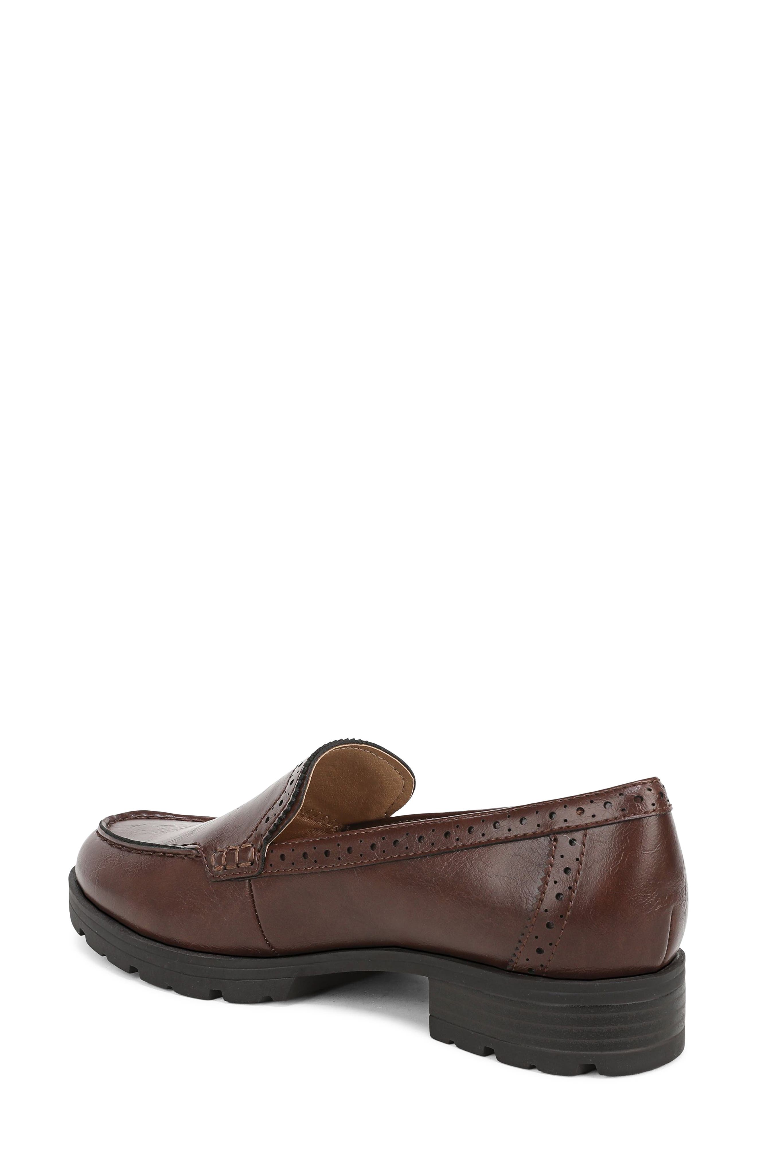 London 4 Faux Leather Loafer, Alternate, color, CHESTNUT BROWN