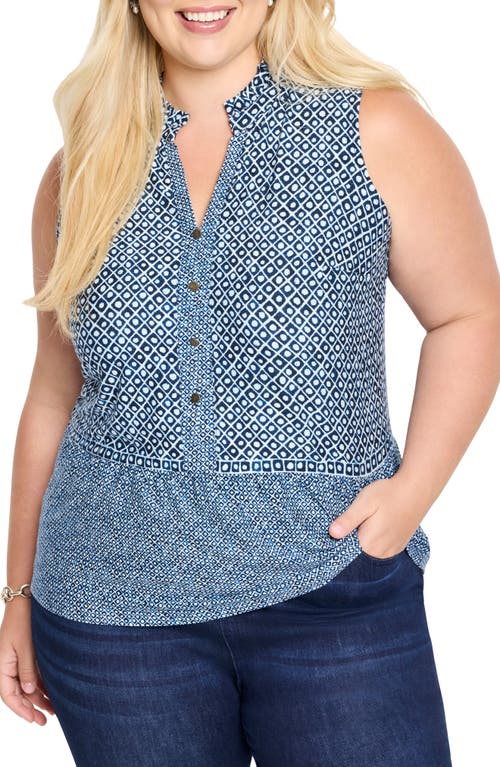 Nic + Zoe Nic+zoe Coastal Geo Tank In Blue