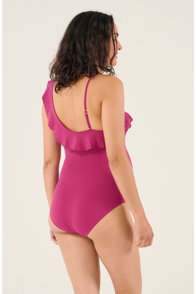 Bloom maternity swimsuit, Alternate, color, Fuschia