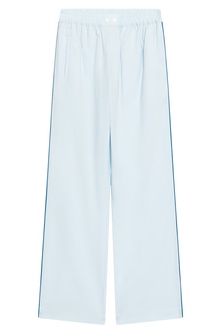 Poma Cotton Wide Leg Pants, Alternate, color, BLEU OXFORD
