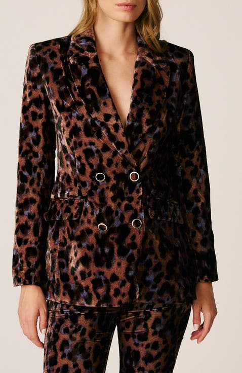 Printed Velvet Blazer