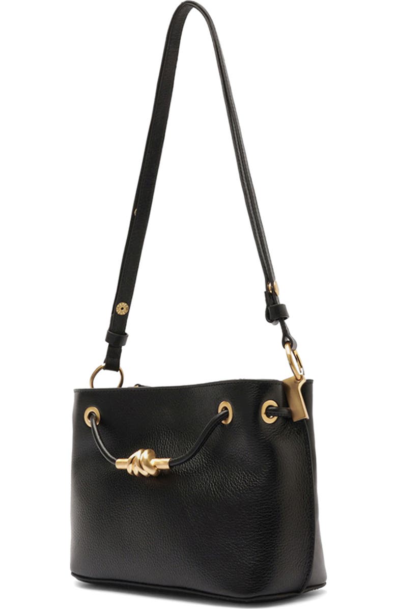 Arezzo Small Daphne Leather Crossbody Bag, Alternate, color, Black