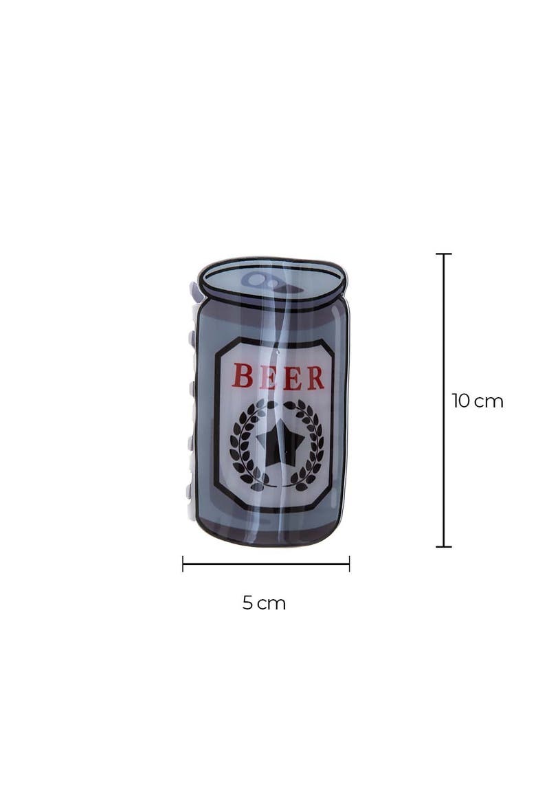 Classic Beer Can Claw Clip, Alternate, color, Grey