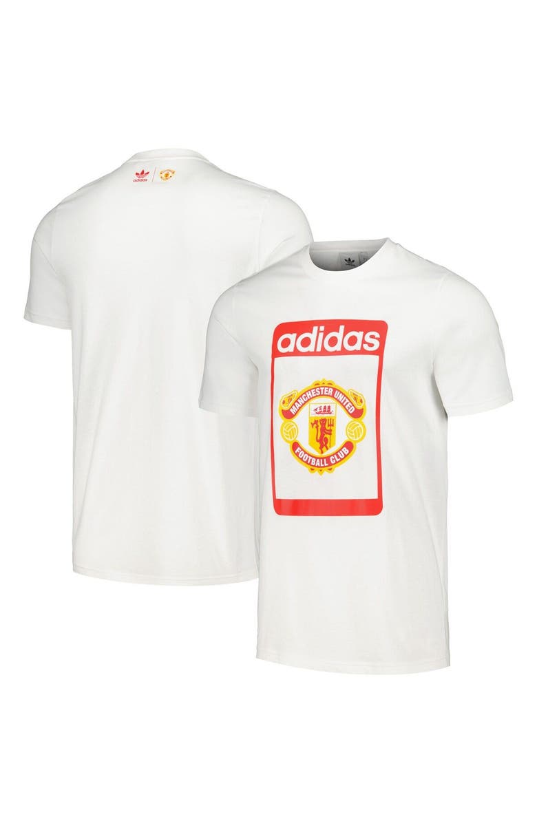 adidas Originals Men's adidas Originals  White Manchester United Club T-Shirt, Main, color, 