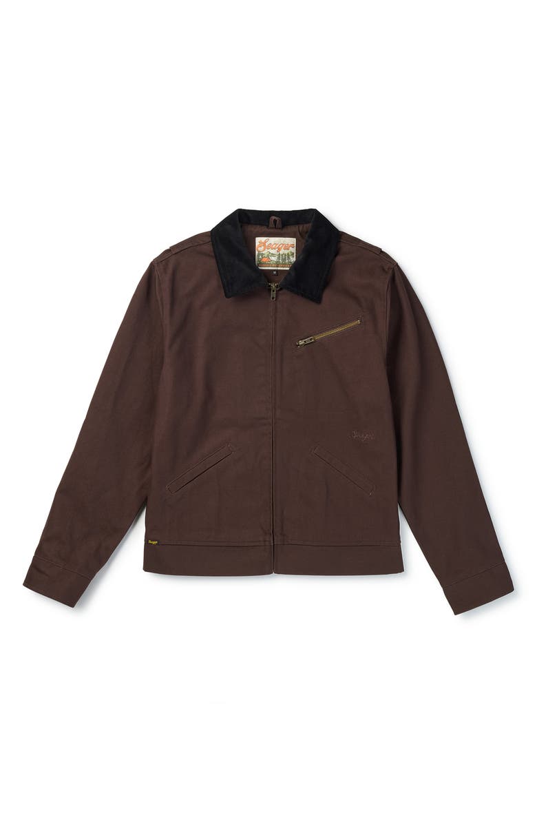 Seager Co Cotton Canvas Ranch Jacket, Main, color, Espresso
