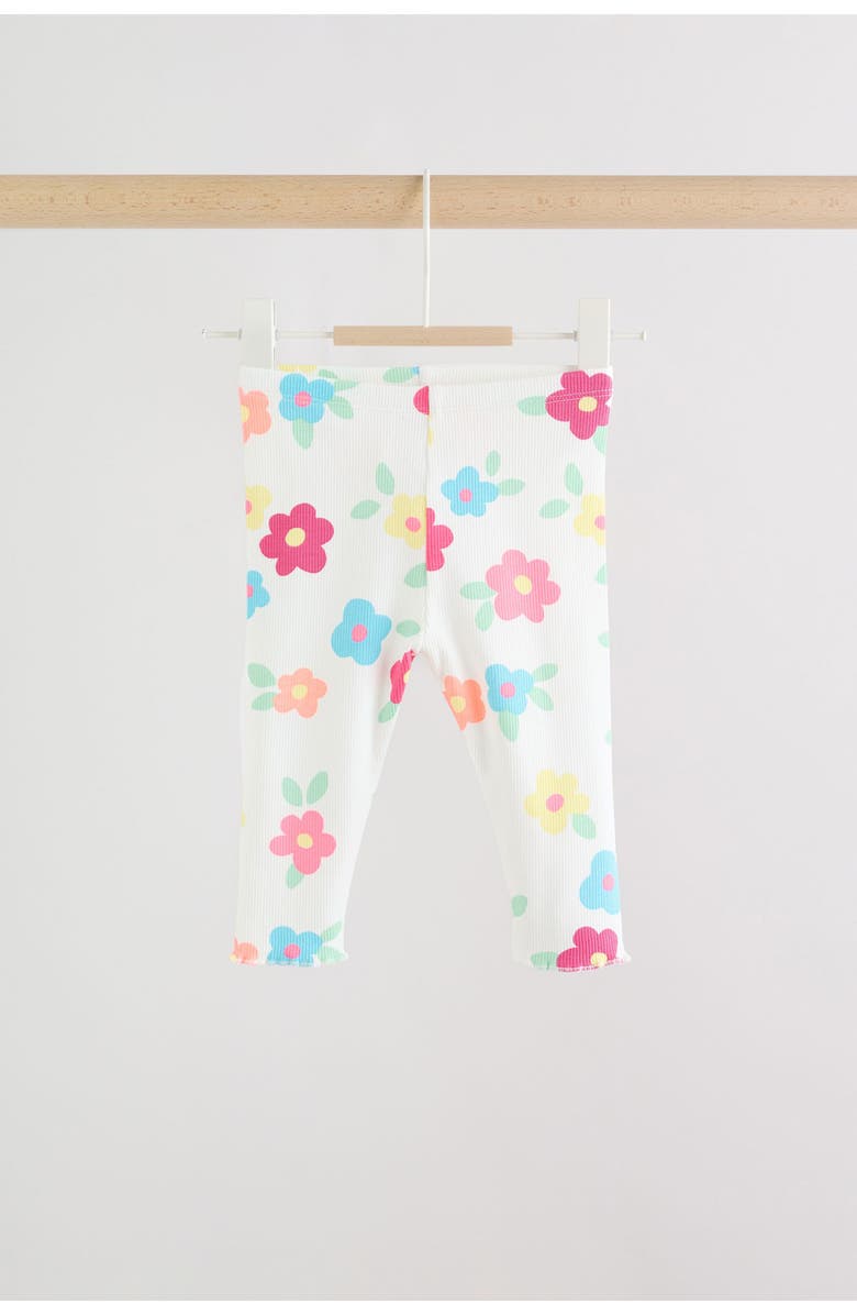NEXT Floral Print Sleeveless Top & Leggings, Alternate, color, White