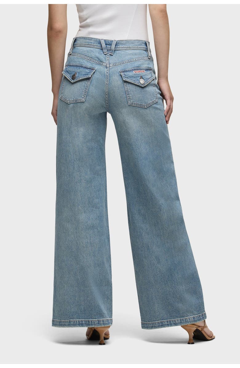 Hudson Jeans Jodie Flap Loose Fit Wide Leg, Alternate, color, Snow Drops