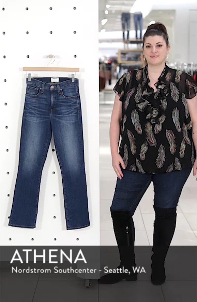 High Waist Crop Flare Jeans, sales video thumbnail