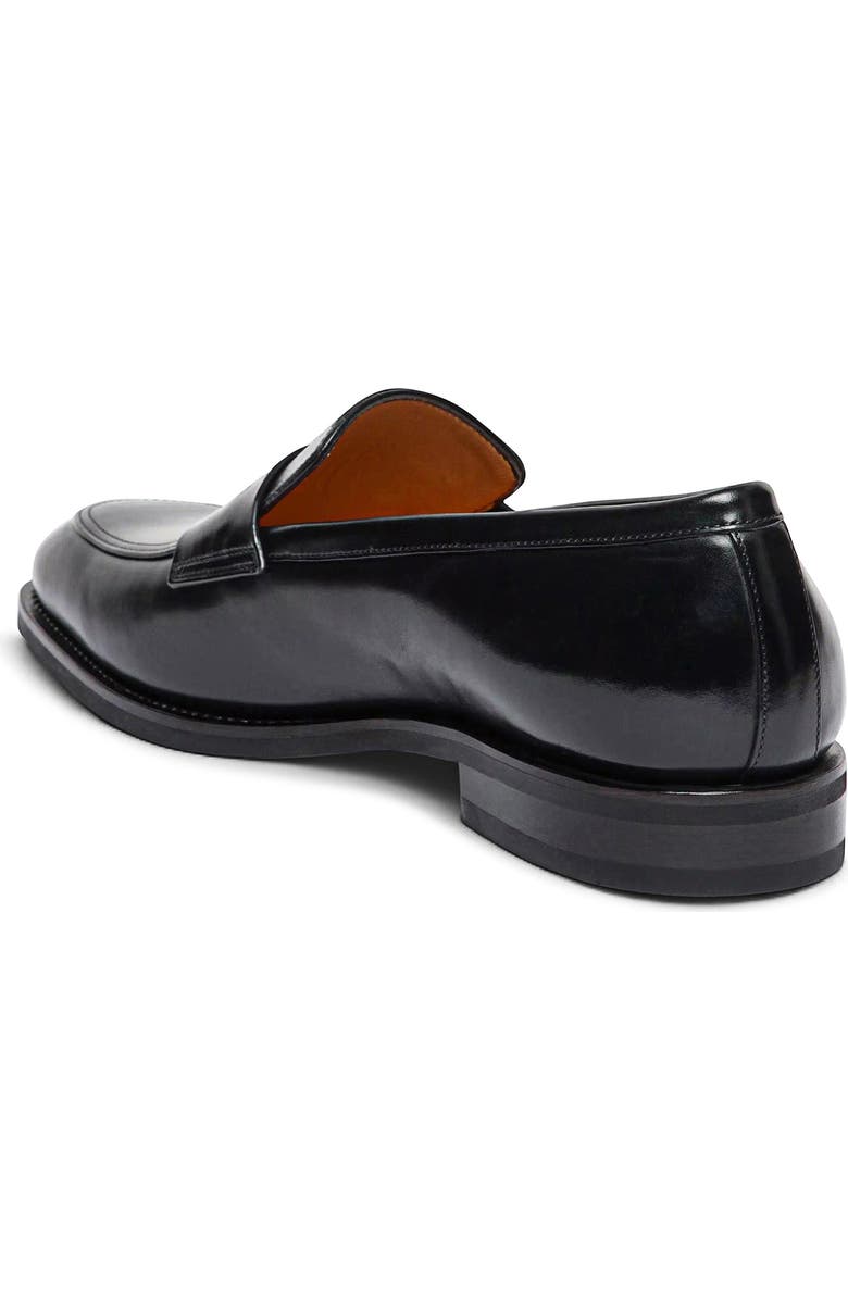 Santoni Gregor Patent Leather Penny Loafer, Alternate, color, Black