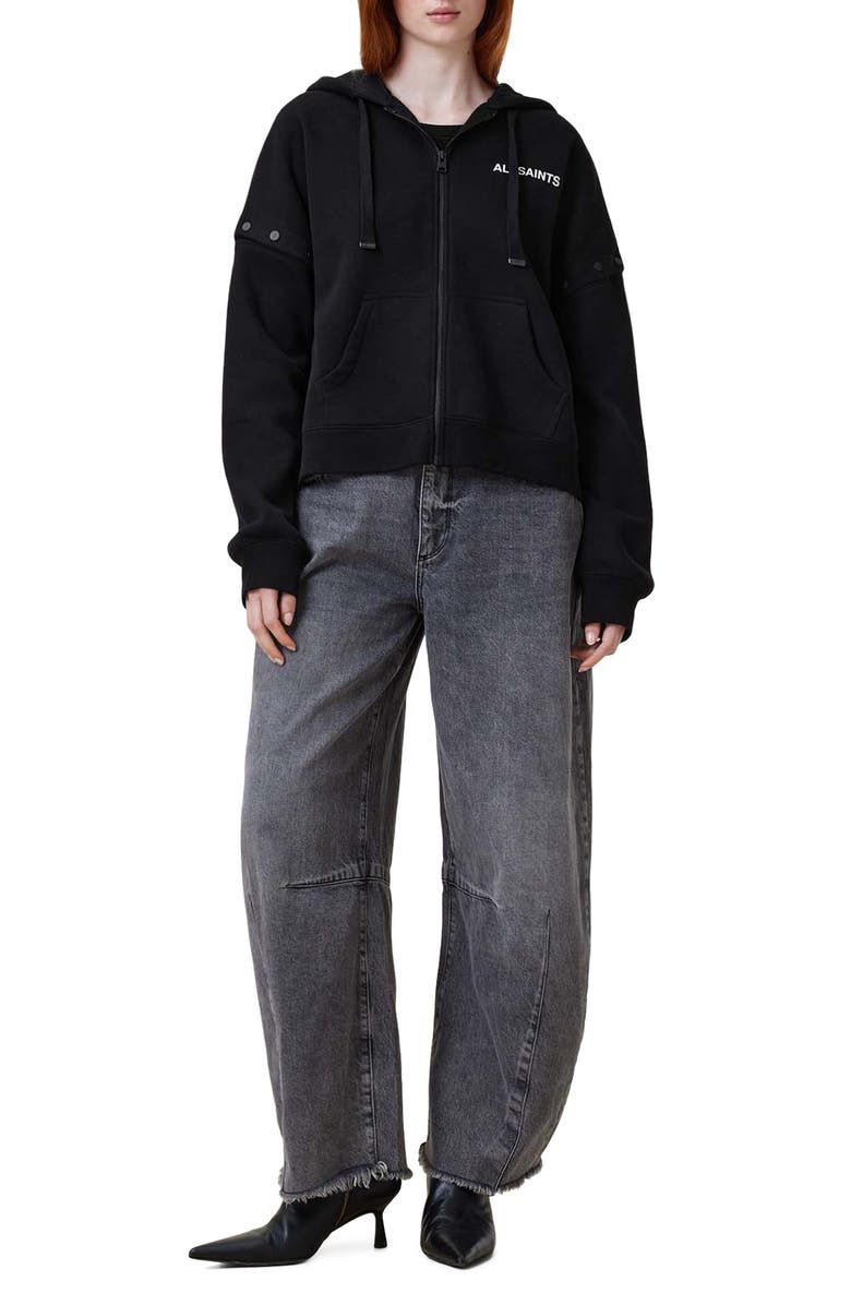 AllSaints Patcher Amphia Cotton Blend Hoodie, Alternate, color, 