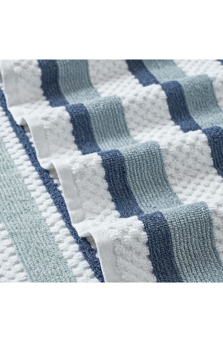 Modern Threads 6-Piece Mixed Stripe & Solid Cotton Towel Set, Alternate, color, Rosewood