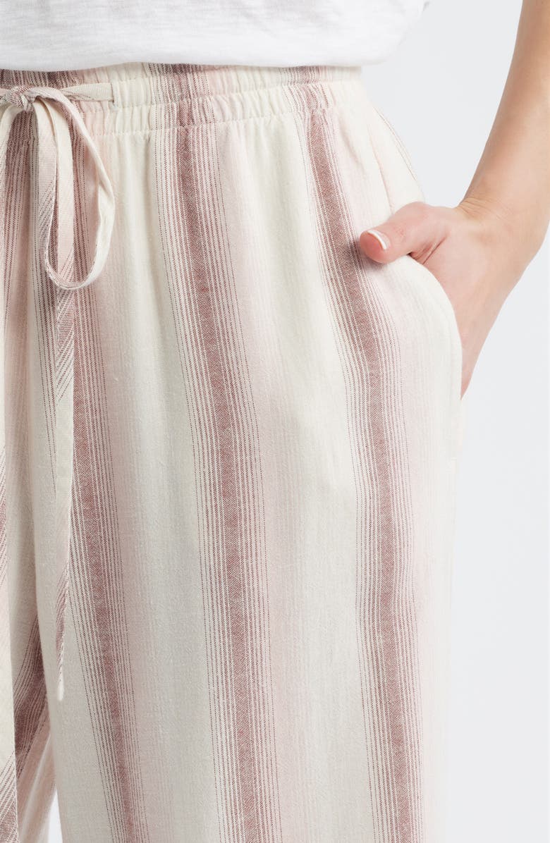 Cloth & Stone Stripe Drawstring Wide Leg Pants, Alternate, color, Primrose Ombre Stripe