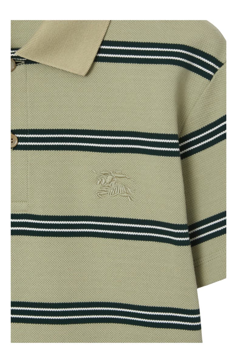 Burberry Striped Cotton Polo Shirt, Alternate, color, Shire