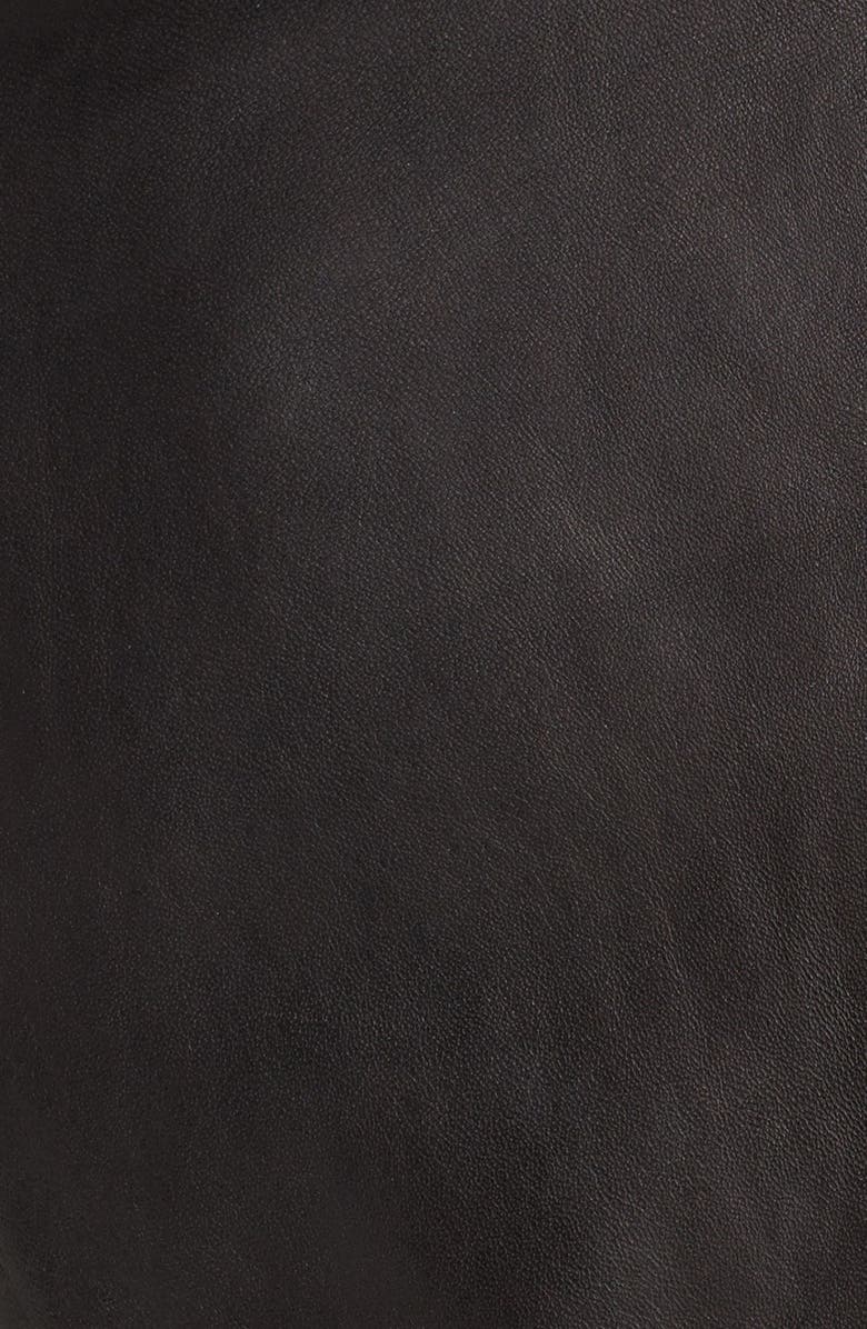 Trouvé Draped Leather Jacket, Alternate, color, 