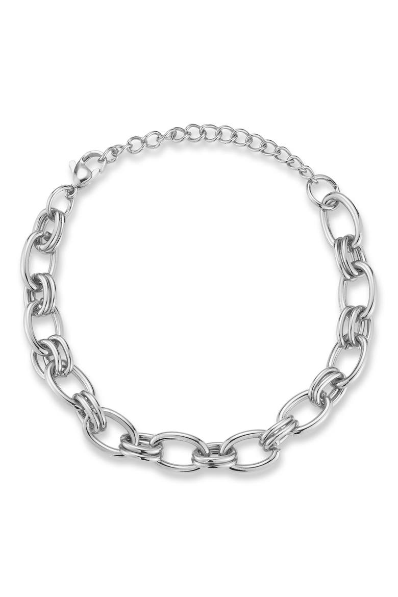 Oval Link Chain Bracelet, Main, color, SILVER