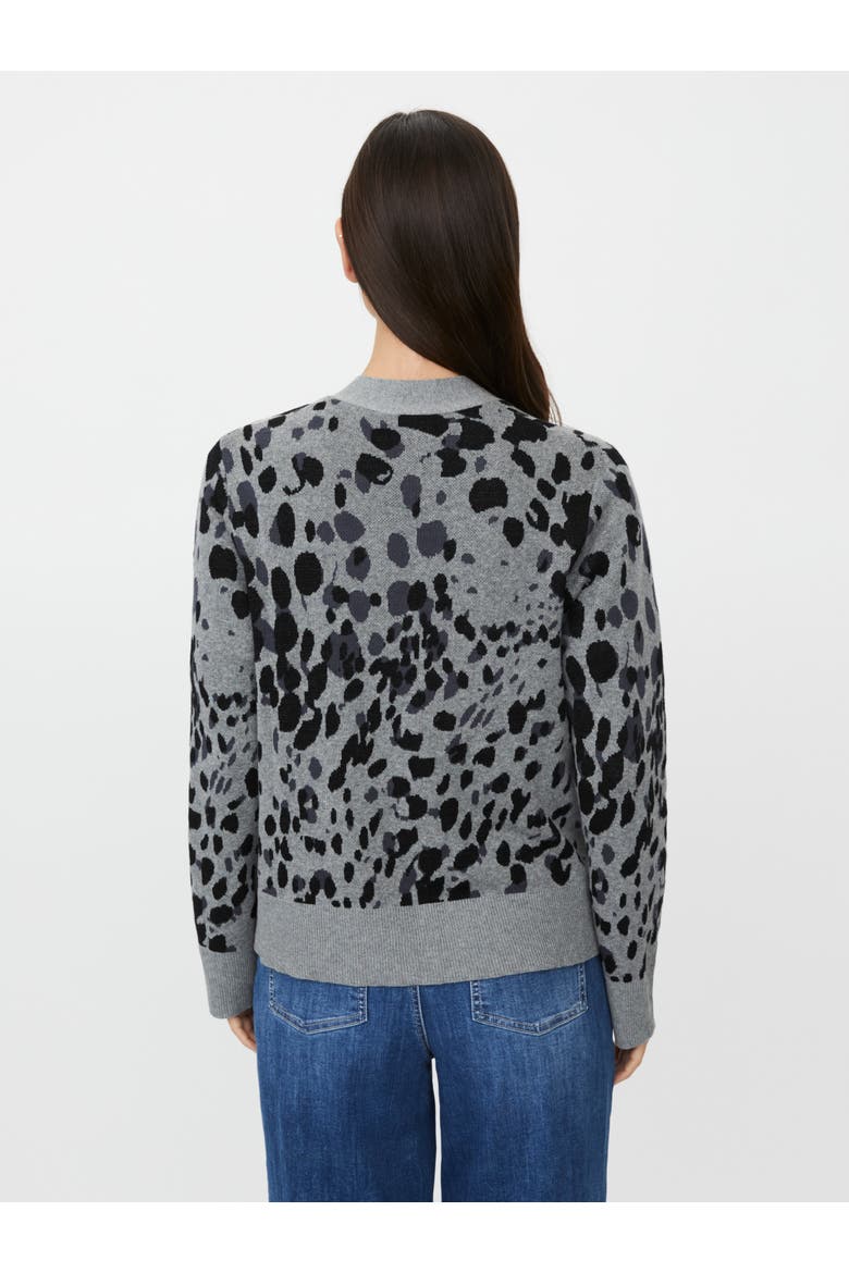 Malokina Leopard Pattern Cardigan, Alternate, color, Black