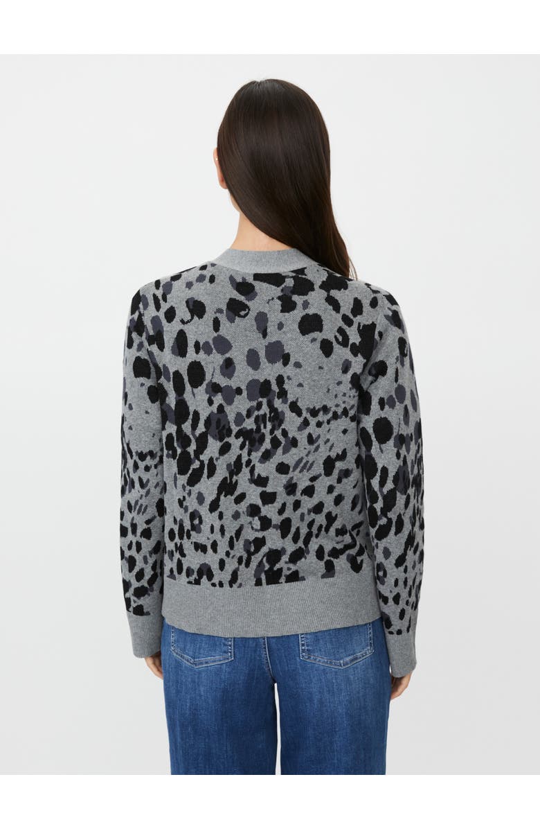 Masai Copenhagen Malokina Leopard Pattern Cardigan, Alternate, color, Black