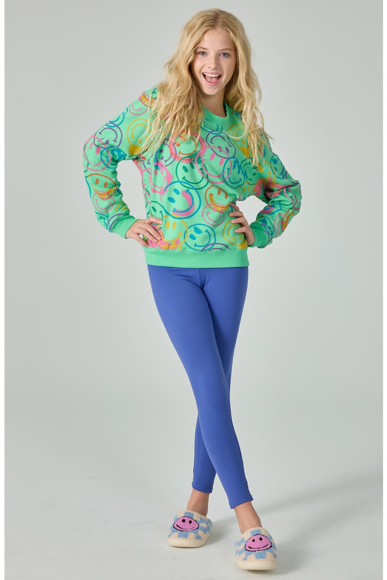 Kids' Smile Glam Sweatshirt, Alternate, color, MULTI GREEN