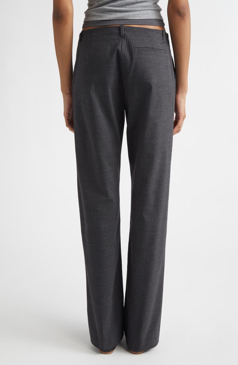 Paloma Wool Sil Herringbone Suiting Straight Leg Trousers, Alternate, color, Grey