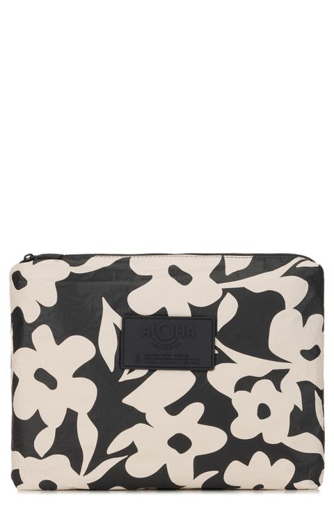 Mid Fall Flowers Water Resistant Tyvek® Zip Pouch