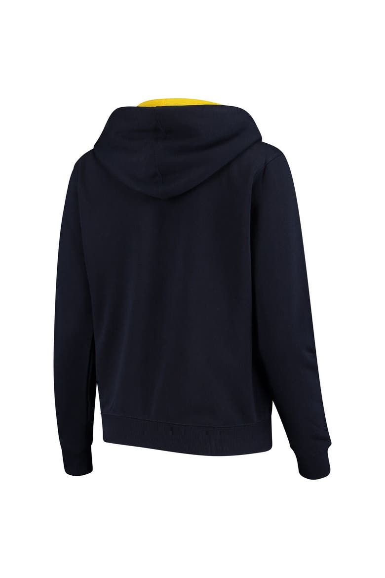 Women's Stadium Athletic Navy Michigan Wolverines Arched Name Full-Zip Hoodie, Alternate, color, Navy