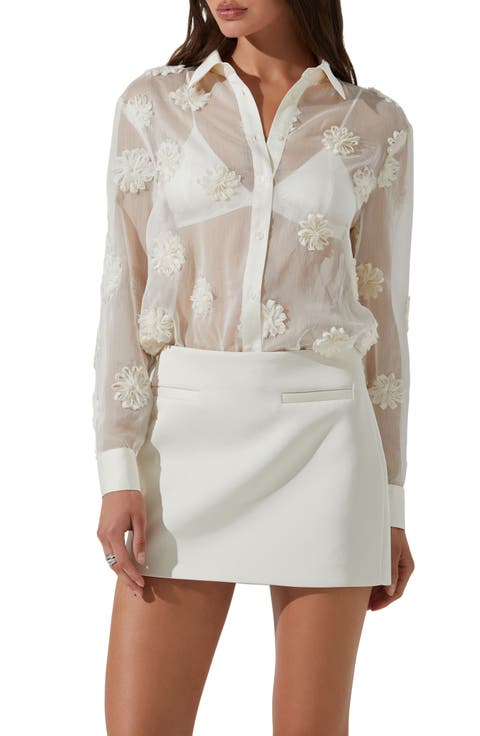Ioannis Floral Appliqué Button-Up Shirt