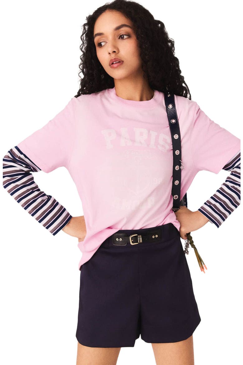 Nautical print T-shirt, Main, color, Pink