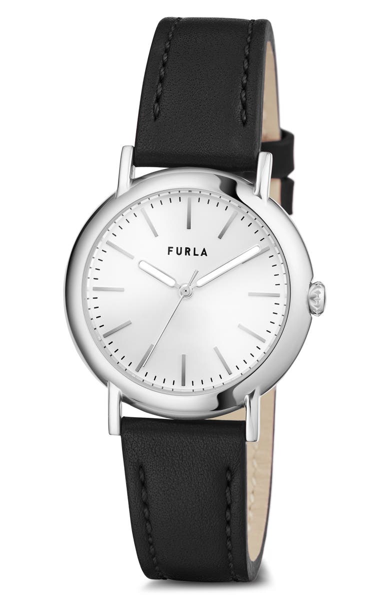 Furla Easy Shape Leather Strap Watch, 32mm, Alternate, color,