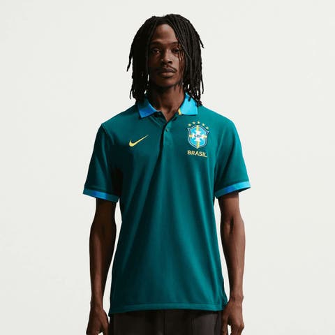 Men's Nike Green Brazil National Team Dri-FIT Polo