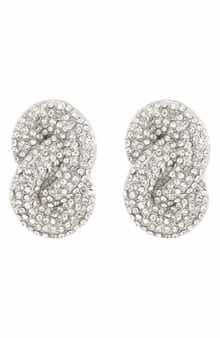 Crystal Knot Drop Earrings