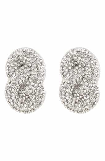 Crystal Knot Drop Earrings