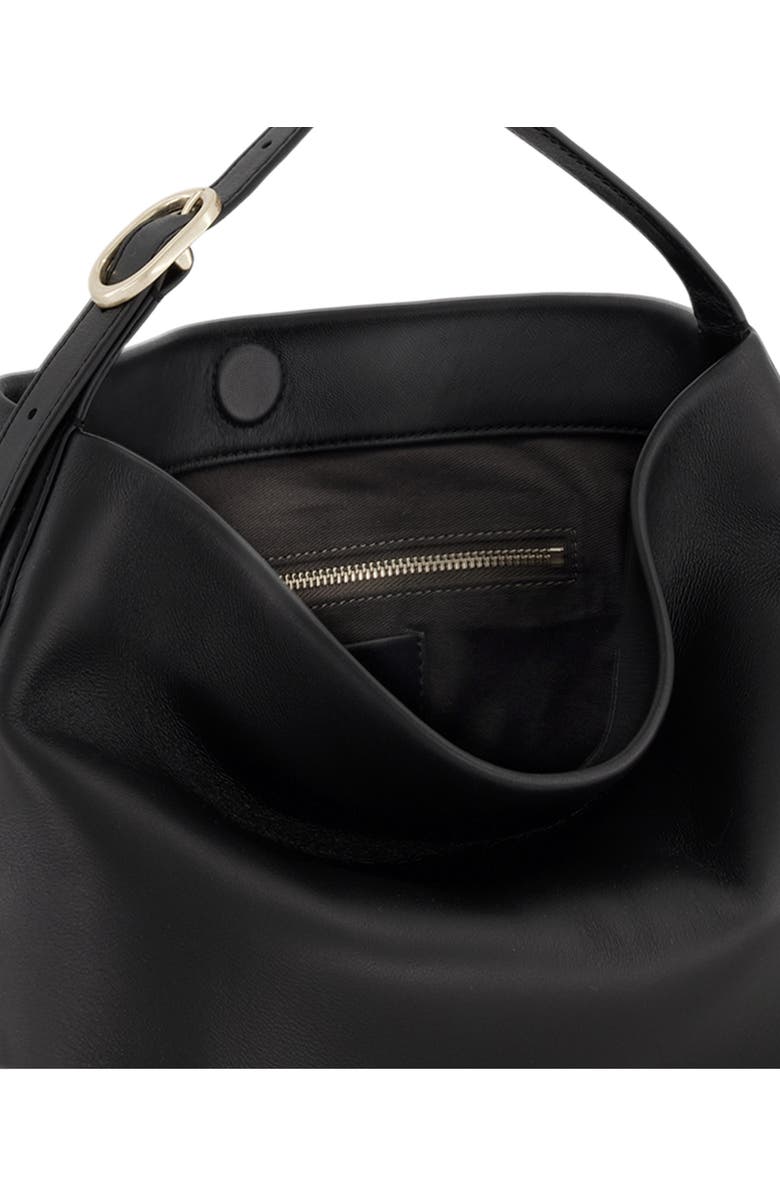 Vince Small Plonge Vivian Leather Hobo Bag, Alternate, color, Black