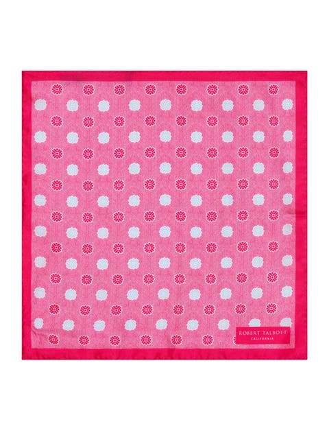 York Geo Herringbone Pocket Square