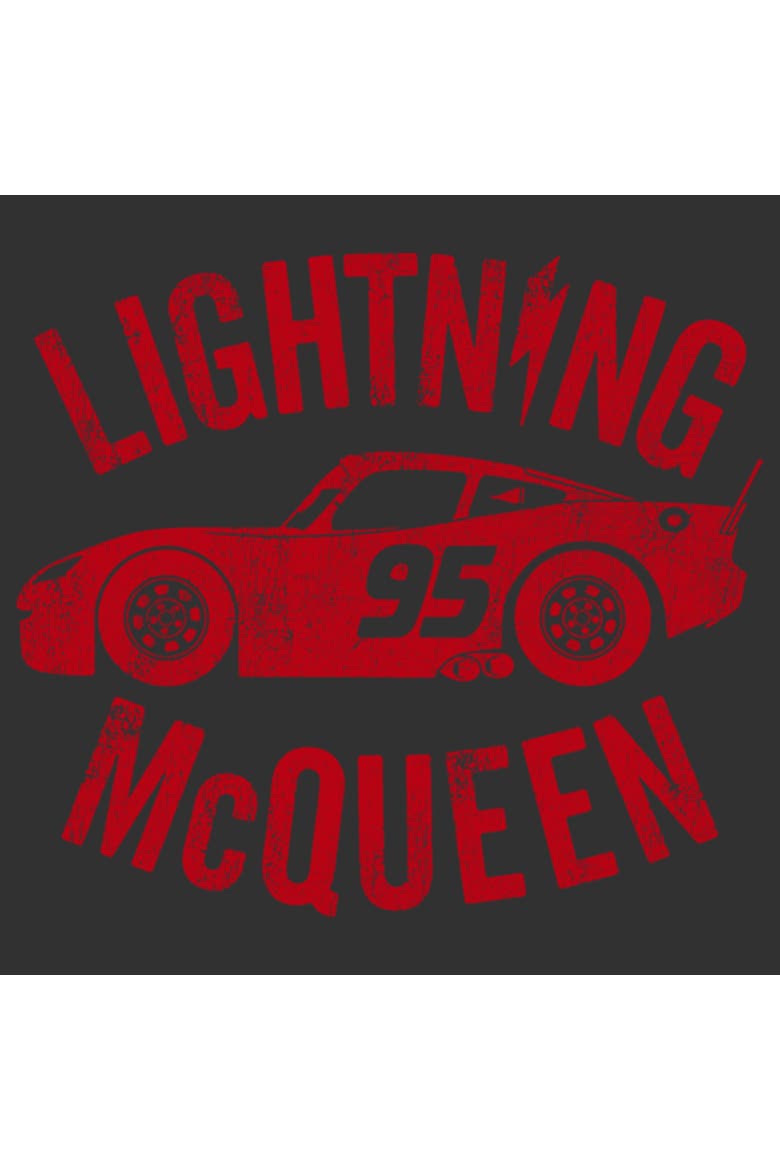 Men's Cars Lightning McQueen Graphic Tee, Alternate, color, Charcoal Heather