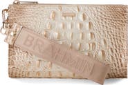 Brahmin Adia Croc Embossed Leather Wristlet
