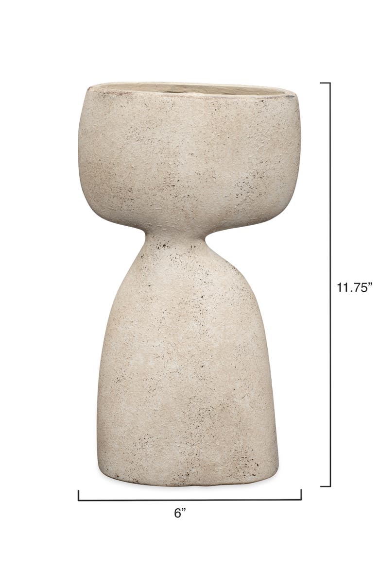 Anatomy Ceramic Decorative Vase, Alternate, color, Cream