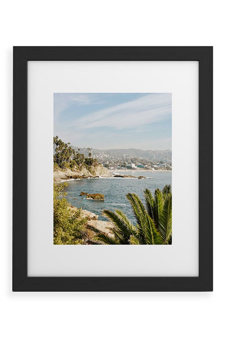 Laguna Beach Framed Wall Art, Main, color, BLACK FRAME 16X20